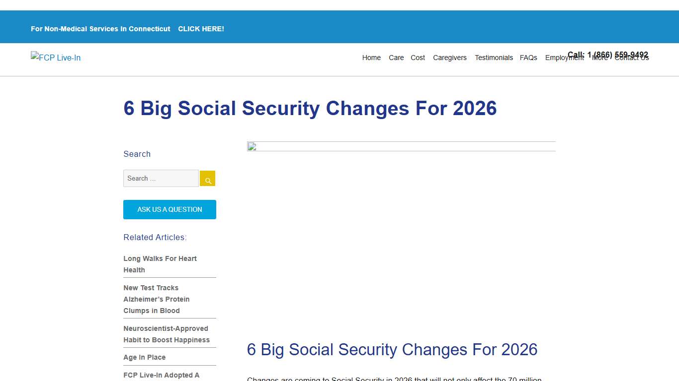 6 Big Social Security Changes for 2026 - FCP Live-In